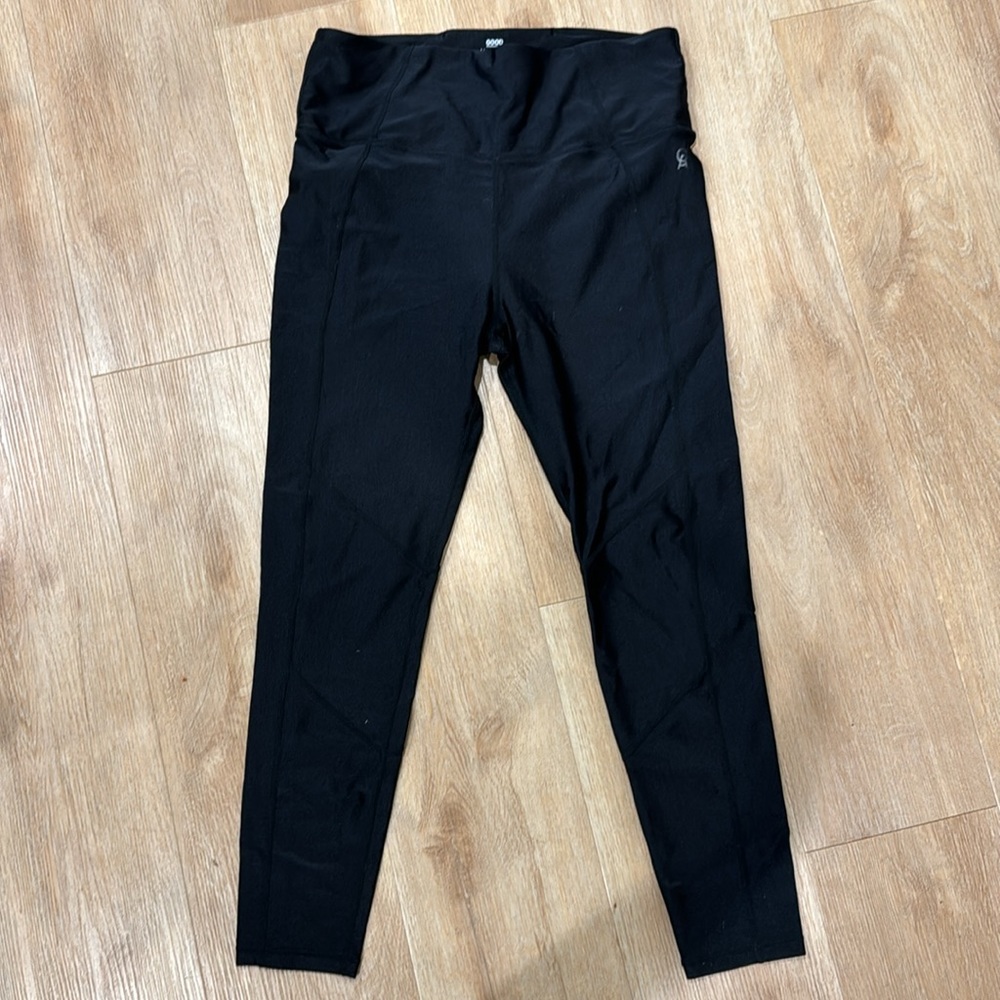 Good American Black Shiny Leggings. Size 5.